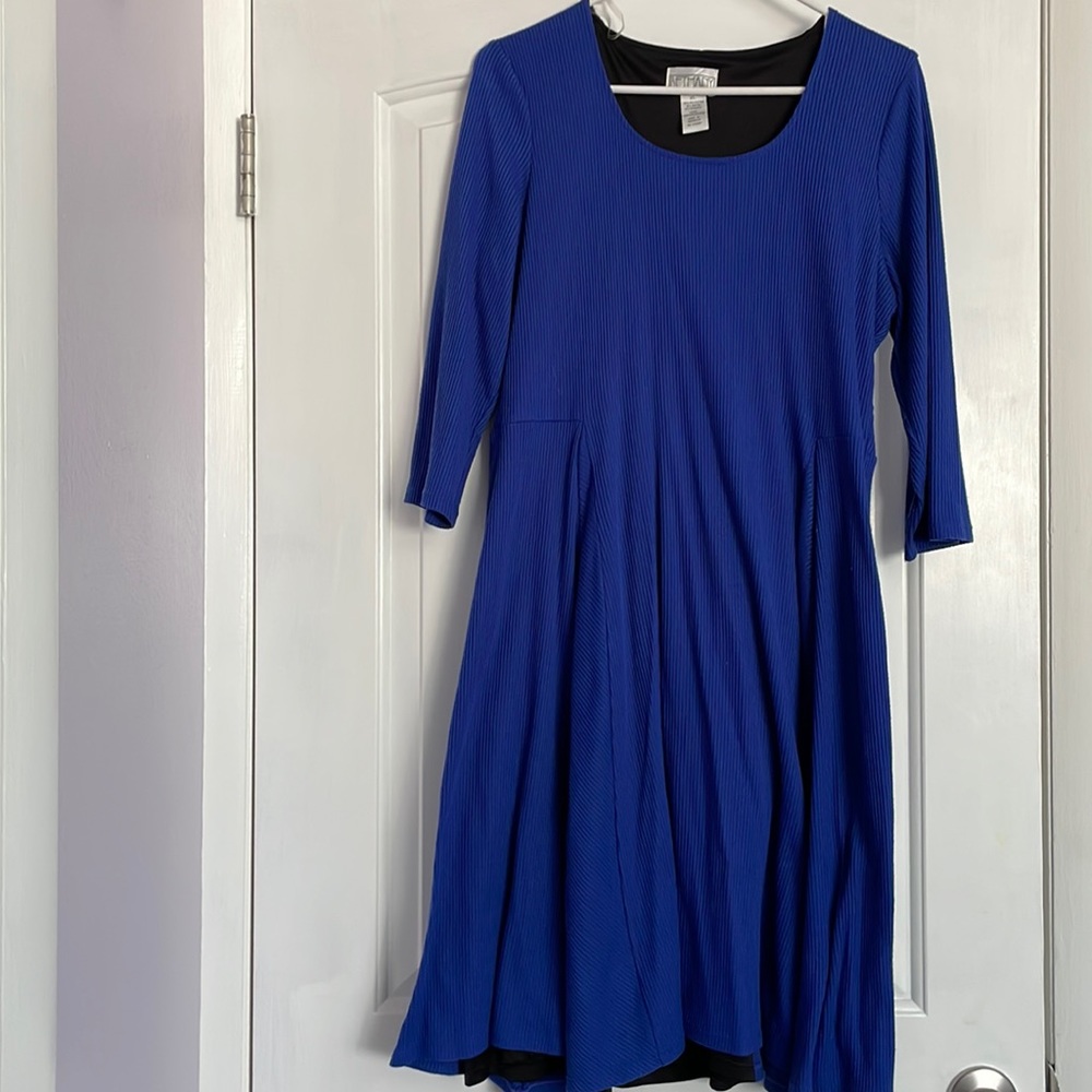 Blue knee length sweater dress XL